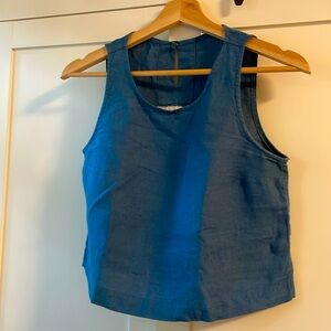 Cropped linen tank